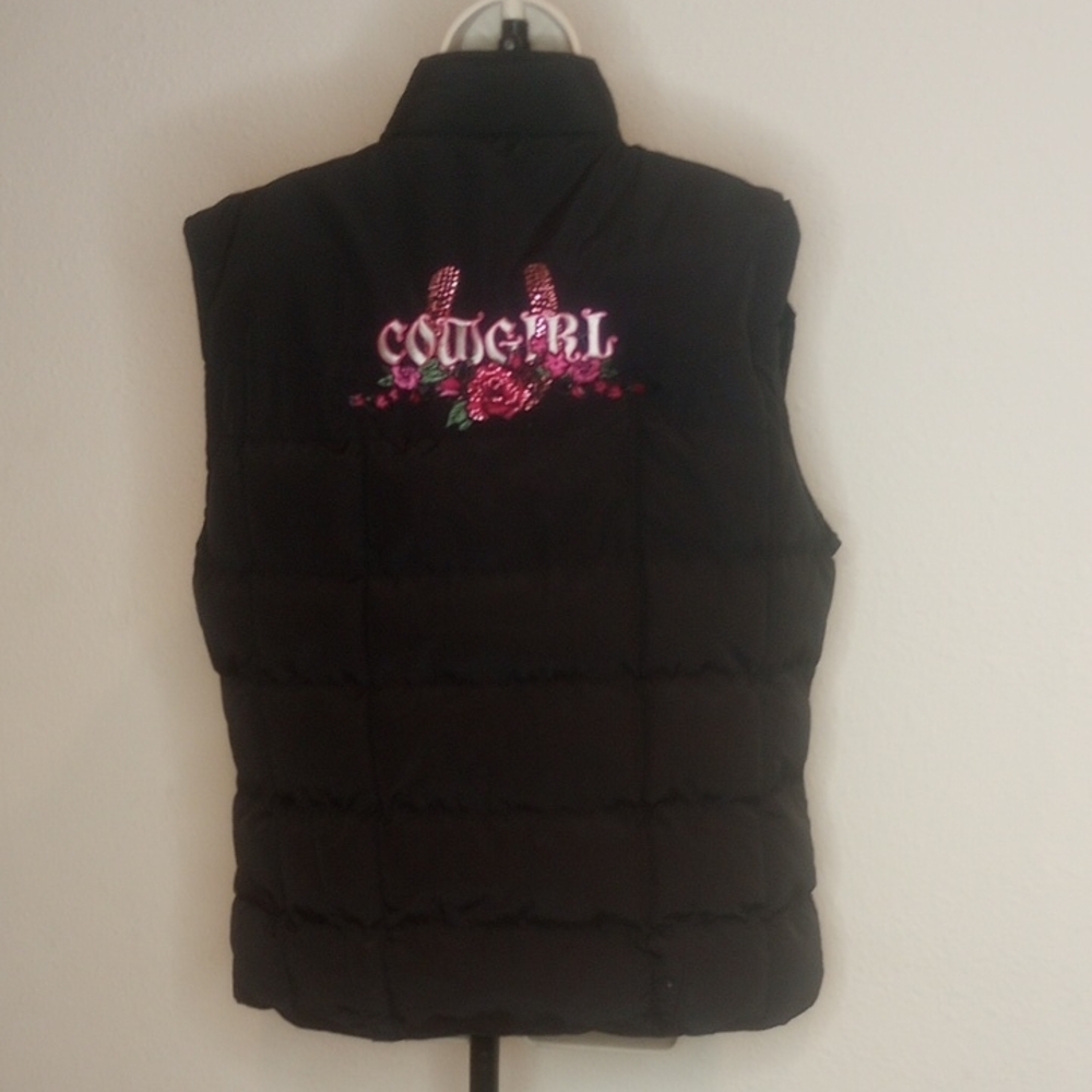 Cowgirl Hardware BlackWomen Vest Sz XL - Picture 2 of 11